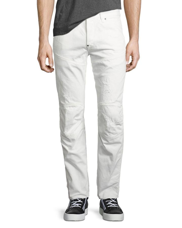 5620 Elwood 3d Tapered & Distressed Jeans, Light Aged Restored