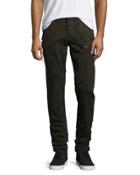 Broderick Slouchy Skinny Jeans, Olive Camo