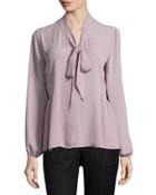 Bow-front Georgette Blouse,