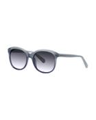 Gradient Rounded Sunglasses, Blue