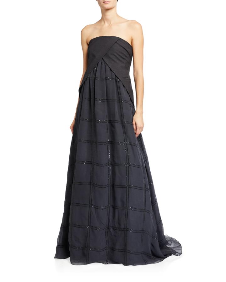 Strapless Linen/silk