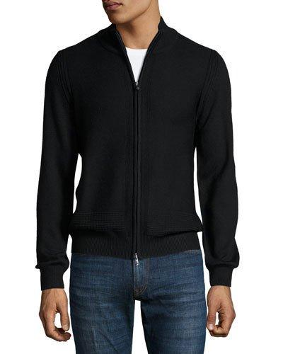 Mock-neck Front-zip