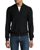 Mock-neck Front-zip