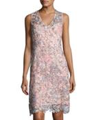Elora Floral Crochet Dress, Peach