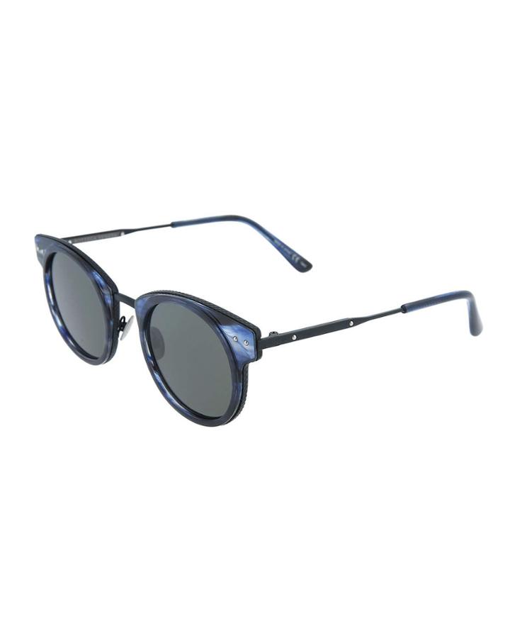 Men's Round Metal/acetate