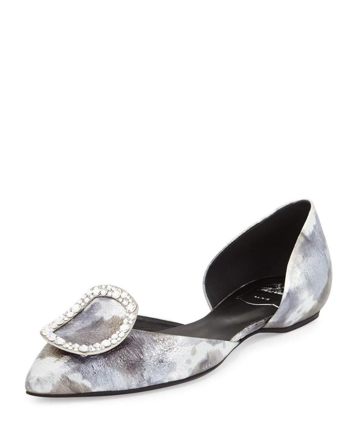 Sexy Choc Strass Ballet Flats,
