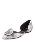 Sexy Choc Strass Ballet Flats,