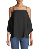 Cold-shoulder Flowy Blouse