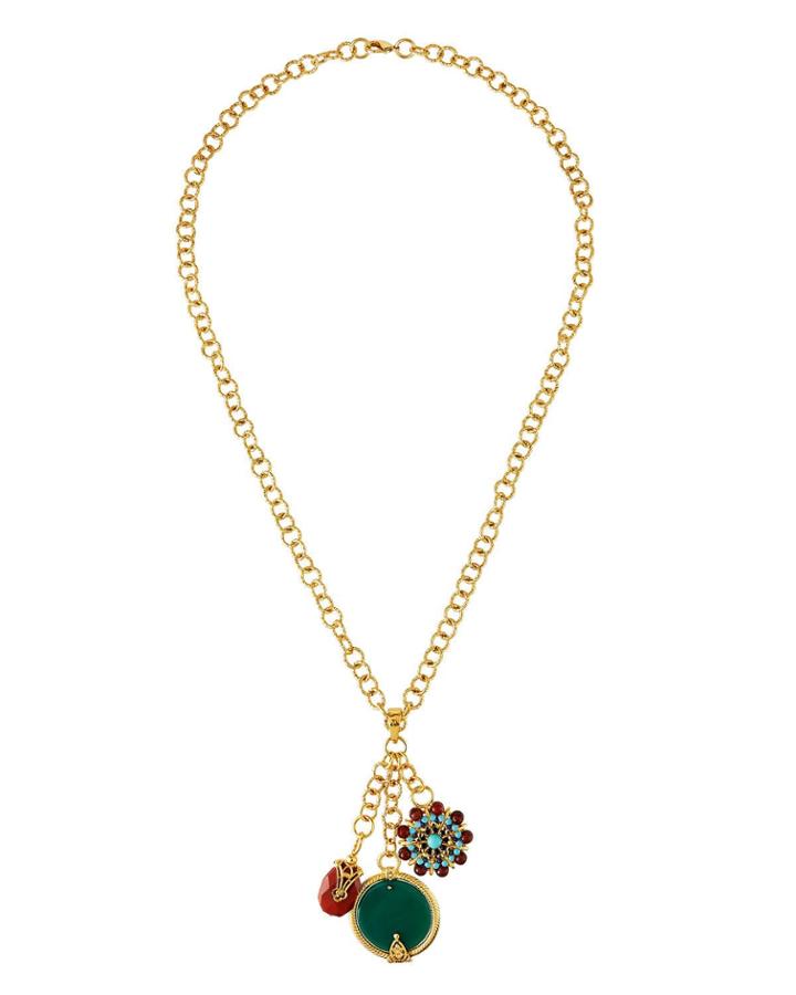 Long 3-pendant Necklace