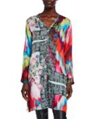 Petite Beriah Silk Twill Button-front Long-sleeve