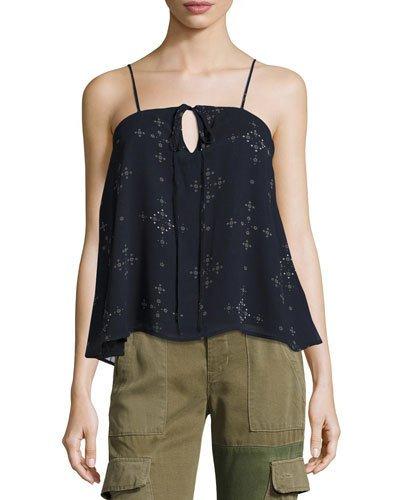 The Bahama Keyhole Top, Blue Pattern