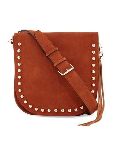North/south Unlined Messenger Bag, Almond