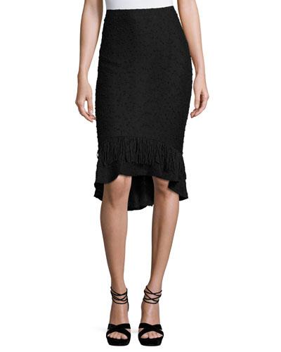 High-low Fringe-hem Knit