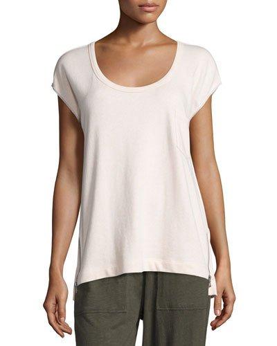 Terry-cloth Tee, Oasis Pink Heather