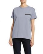 Short-sleeve Cotton Tee With Pocket