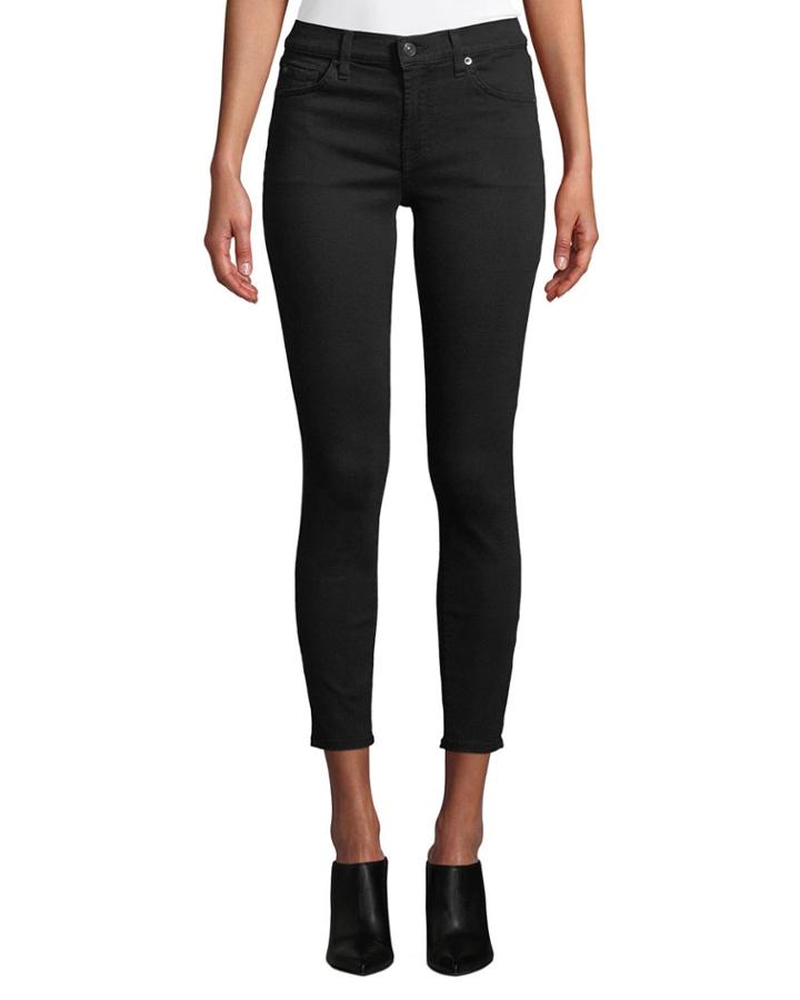 Gwenevere Skinny Ankle Jeans - Squiggle Pocket, Black