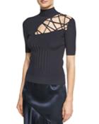 Natalia Mixed-rib Sweater With