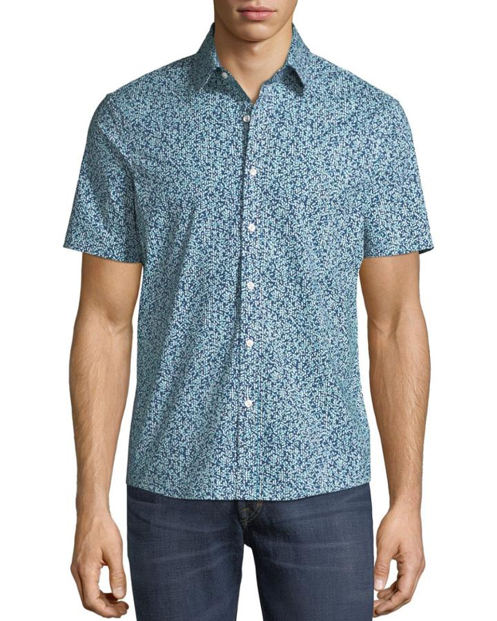 Men's Trim Fit Short-sleeve Button-front