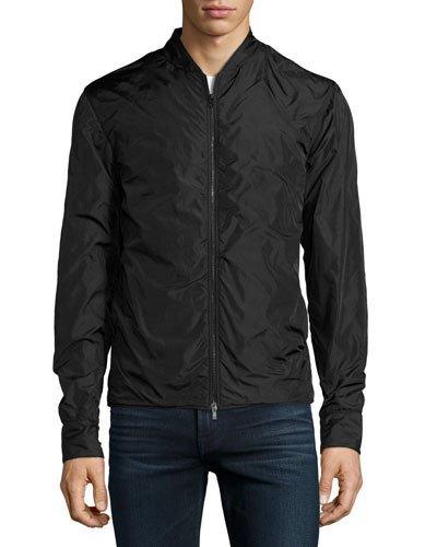 Nylon Zip-front Jacket, Black