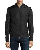 Nylon Zip-front Jacket, Black