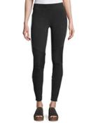 Mid-rise Moto Leggings, Black