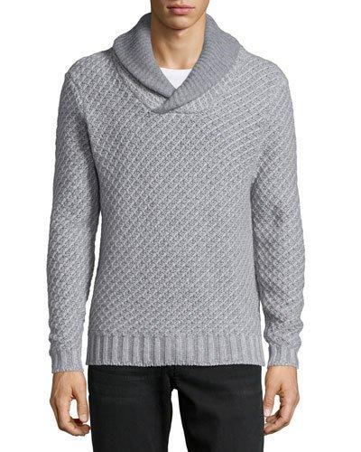Neiman Marcus Cashmere By Billy Reid Shawl-collar Textured