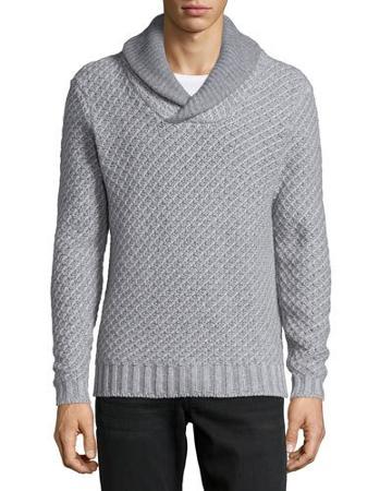 Neiman Marcus Cashmere By Billy Reid Shawl-collar Textured