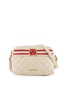 Quilted Faux Napa Crossbody Bag