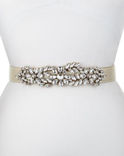 Madame Butterfly Stretch Belt, White
