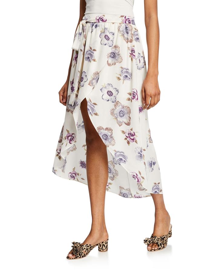 Floral High-low Tie Wrap
