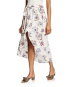 Floral High-low Tie Wrap