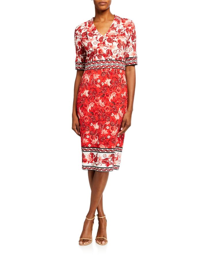 Printed Jersey Midi