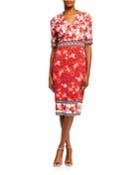 Printed Jersey Midi
