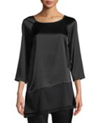 Liquid Satin Asymmetric Blouse