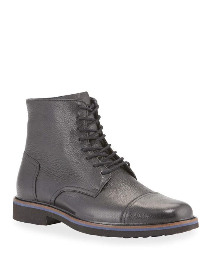 Men's Leather Cap-toe Hiker Boots