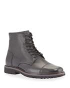 Men's Leather Cap-toe Hiker Boots