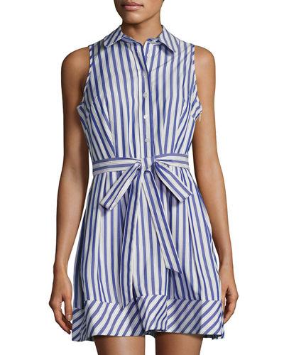 Sleeveless Striped Cotton