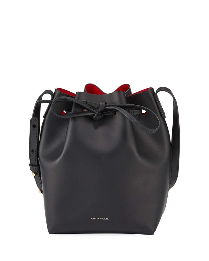 Vegetable-tanned Leather Mini Bucket Bag