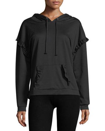 Ruffled Pullover Hoodie