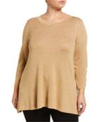 Plus Size Metallic Trapeze Top