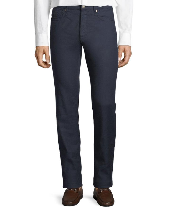 5-pocket Chino Flat-front Trousers