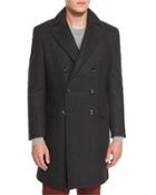 Herringbone Cashmere Double-breasted Coat