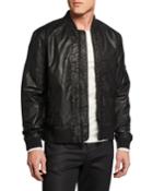 Men's Zigzag Coated Twill Bomber Jacket