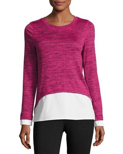 Long-sleeve Layered Twofer Top
