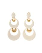 Resin Moon Clip-on Drop Earrings