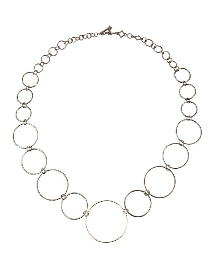 New World Graduated Circle-link Necklace