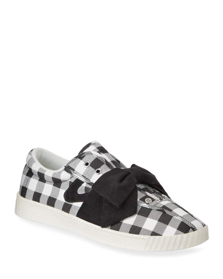 Nylite Gingham Bow Low-top