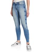 Noah Ankle Fray Skinny Jeans W/