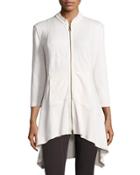 Cadie High-low Zip-up Jacket