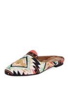 Ibiza Printed Satin Mule